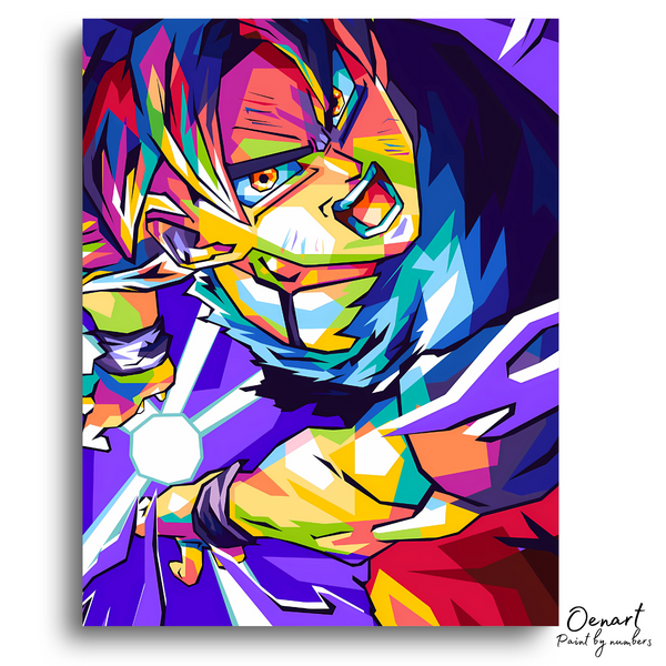 Dragon Ball Z: Goku Kamehameha Pop Art - Anime Paint By Numbers Kit