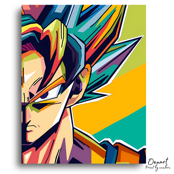 Dragon Ball Z: Goku Pop Art - Anime Paint By Numbers Kit