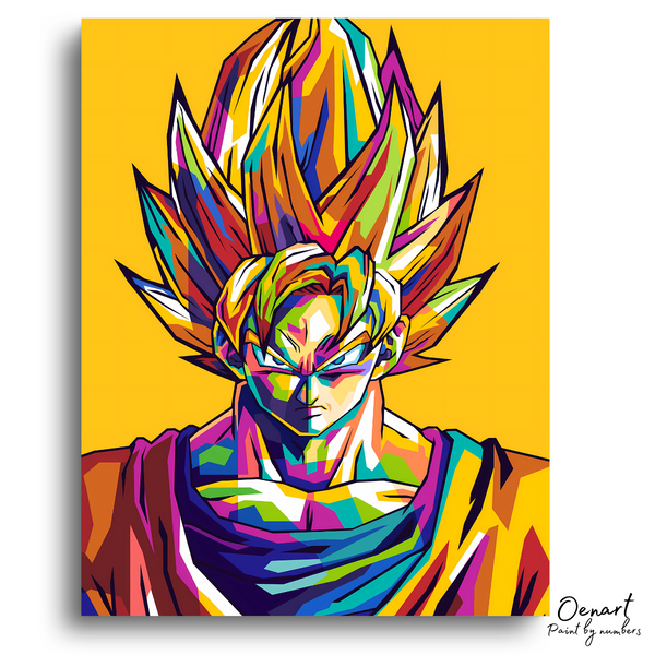 Dragon Ball Z: Goku Super Saiyan 2 - Anime Paint By Numbers Kit