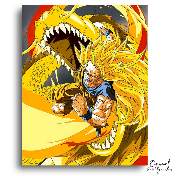 Dragon Ball Z: Goku Super Saiyan 3 - Anime Diamond Painting