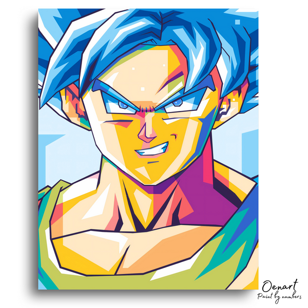 Dragon Ball Z: Goku Super Saiyan Blue - Anime Paint By Numbers Kit