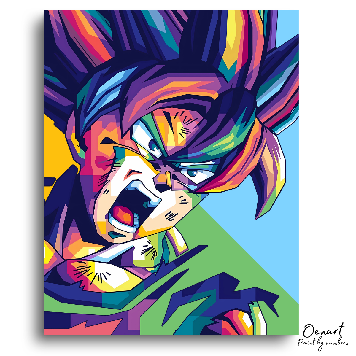 Dragon Ball Z: Goku Super Saiyan Fight - Anime Paint By Numbers Kit