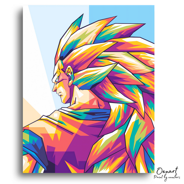 Dragon Ball Z: Goku Super Saiyan Pop Art - Anime Paint By Numbers Kit