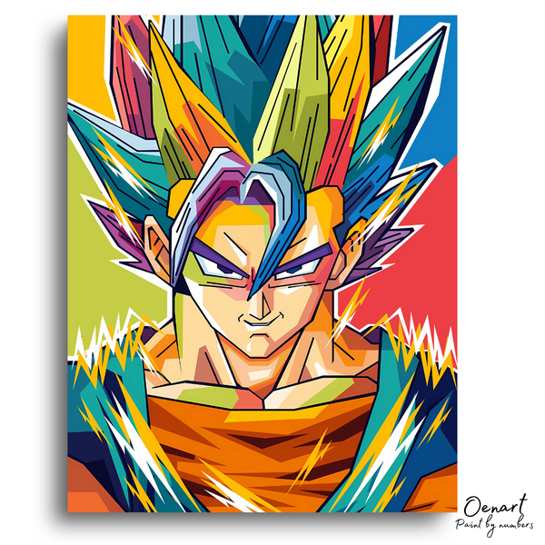 Dragon Ball Z: Goku Super Saiyan Smile - Anime Paint By Numbers Kit