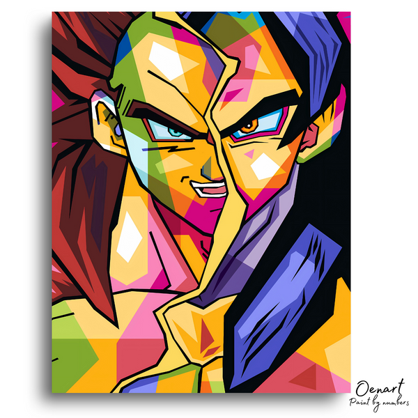 Dragon Ball Z: Goku and Vegeta Super Saiyan 4 - Anime Diamond Painting