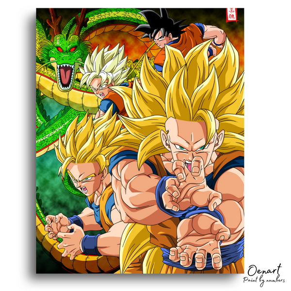Dragon Ball Z: Goku with the Dragon - Anime Diamond Painting