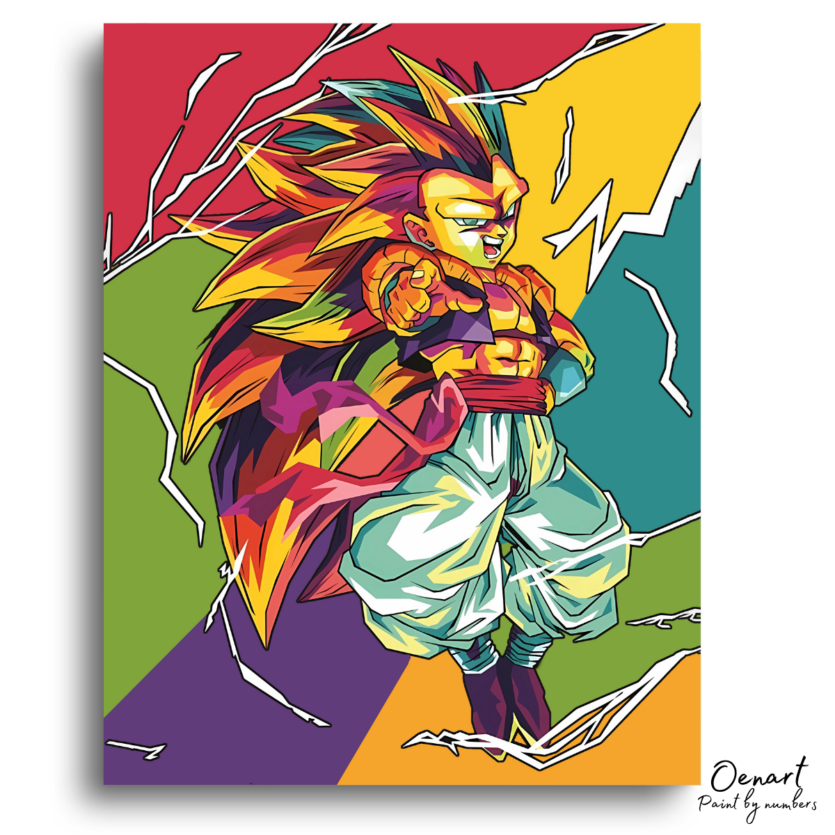 Dragon Ball Z: Gotenks Super Saiyan 3 - Anime Paint By Numbers Kit