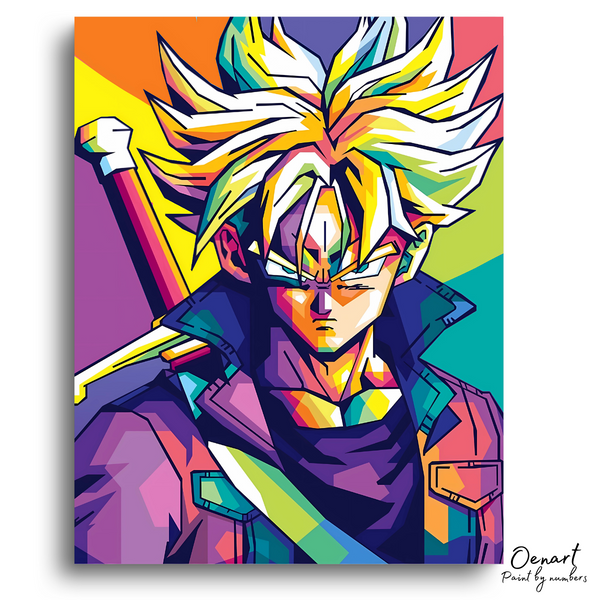 Dragon Ball Z: Trunks Super Saiyan Pop Art - Anime Diamond Painting