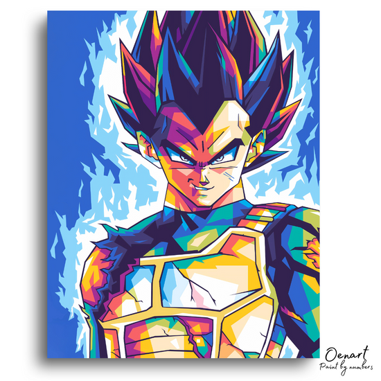 Dragon Ball Z: Vegeta Pop Art - Anime Paint By Numbers Kit