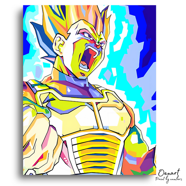 Dragon Ball Z: Vegeta Super Saiyan 2 Pop Art - Anime Diamond Painting