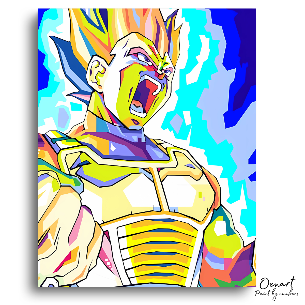 Dragon Ball Z: Vegeta Super Saiyan 2 Pop Art - Anime Paint By Numbers Kit