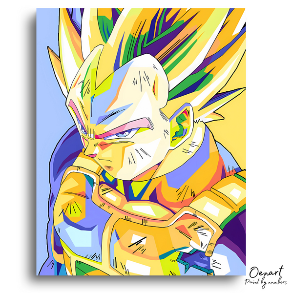 Dragon Ball Z: Vegeta Super Saiyan Pop Art - Anime Diamond Painting