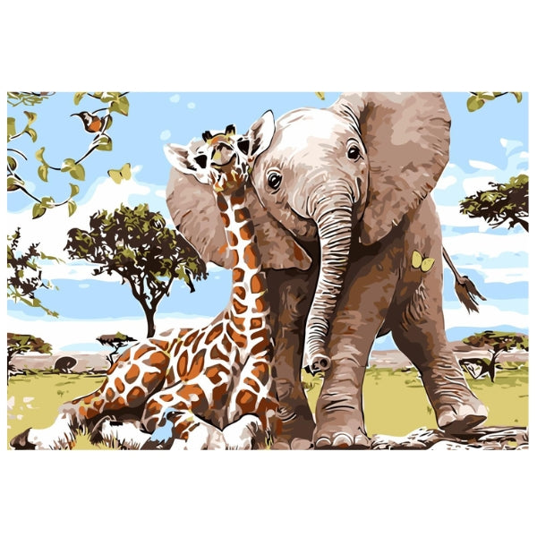 Elephant & Giraffe: Paint By Numbers Kit