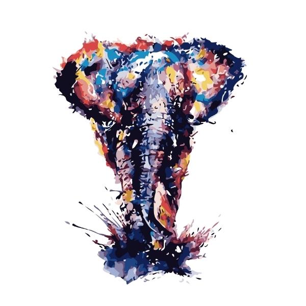 Elephant Paint - Paint By Numbers Kit