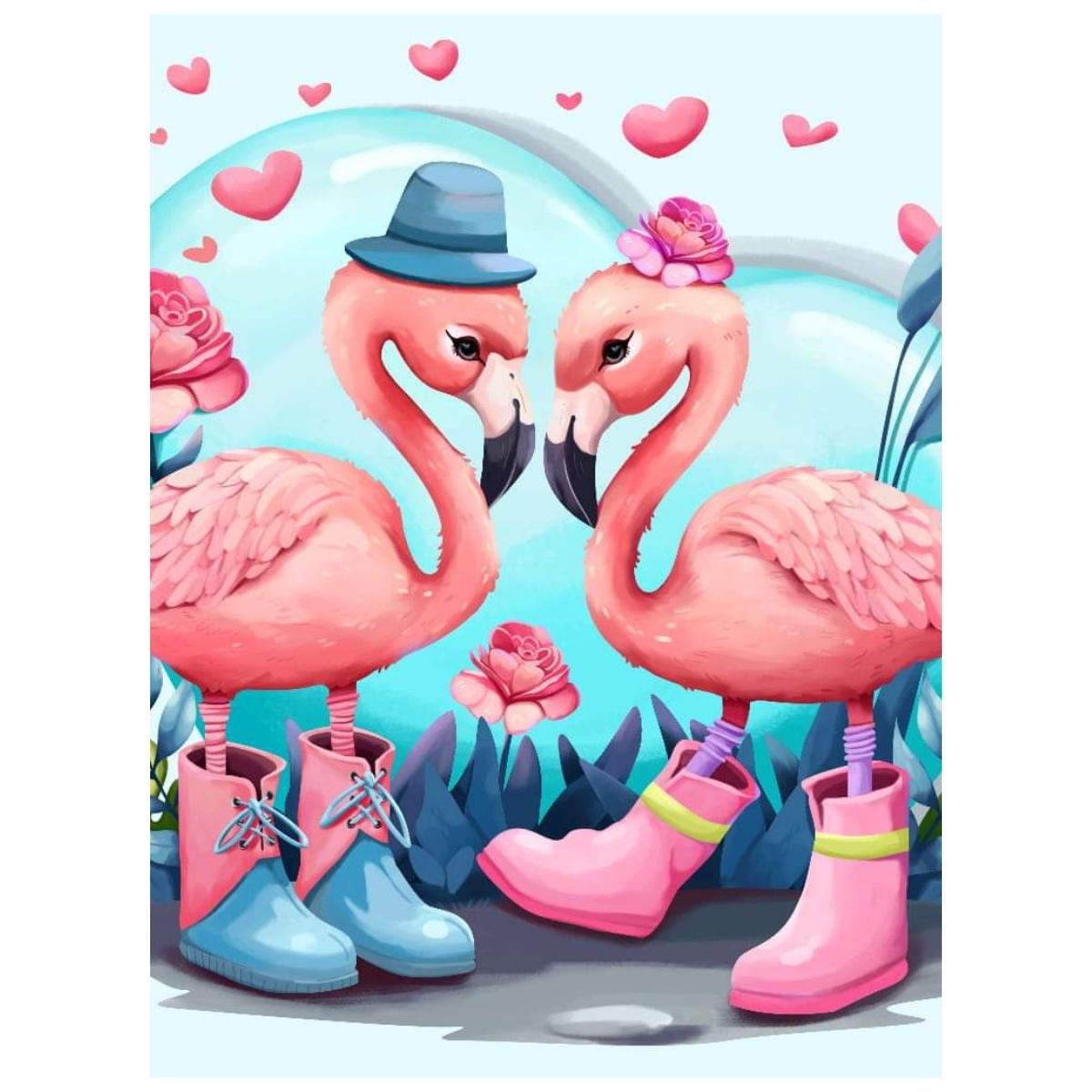 Flamingo Couple: Childrens Art Set