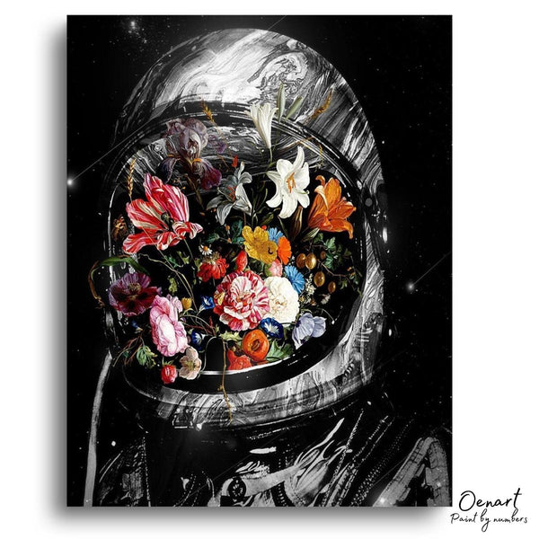 Flowered Astronaut - Paint By Numbers Kit