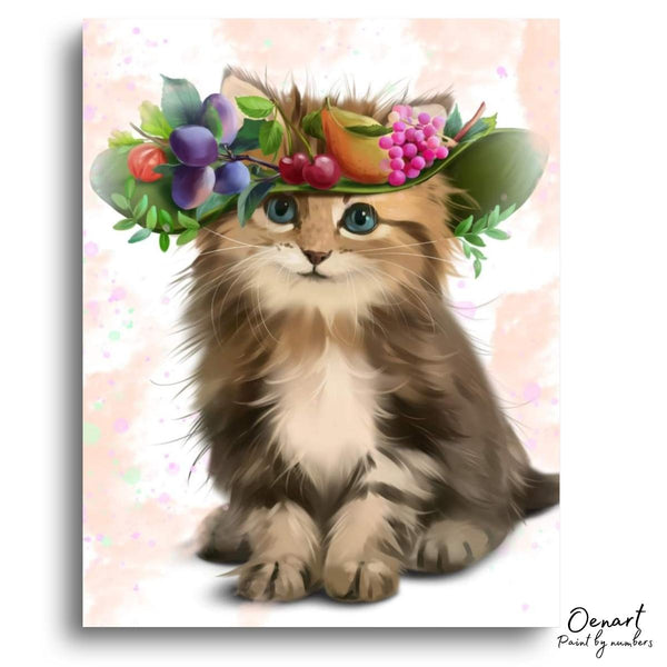 Flowered Kitten: Paint By Numbers Kit