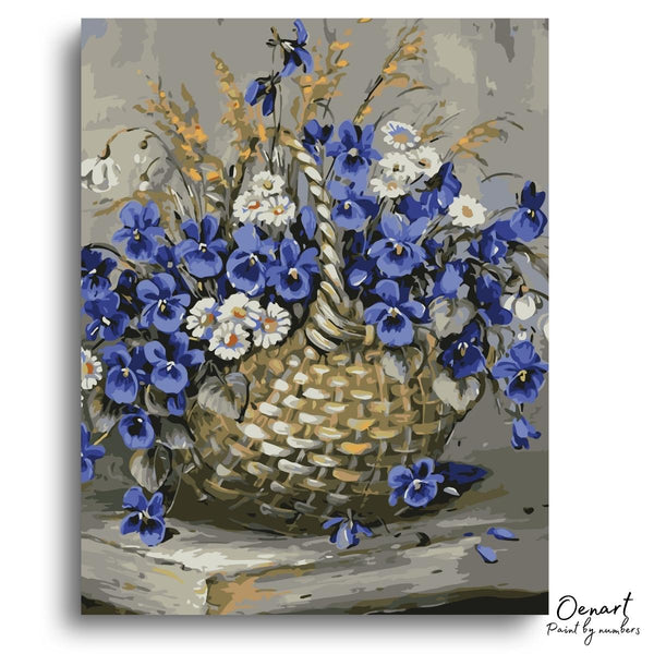 Flowers Basket - Paint By Numbers Kit