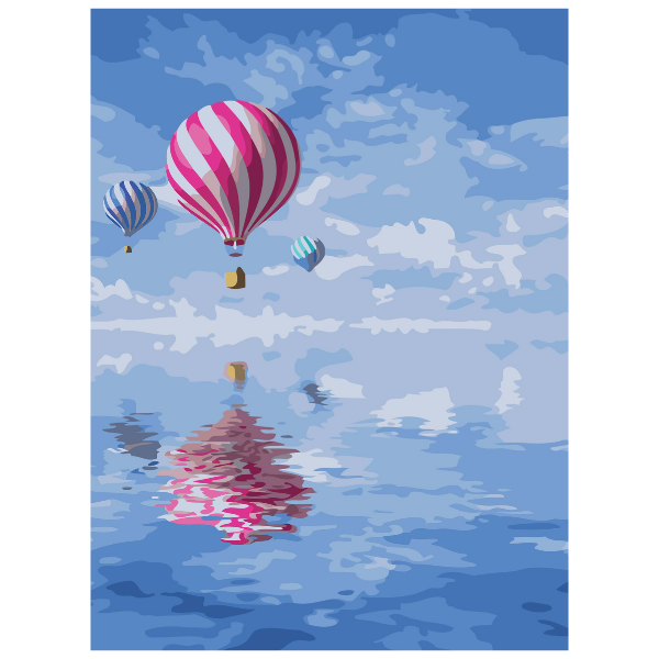 Flying Balloon - Paint By Numbers Kit