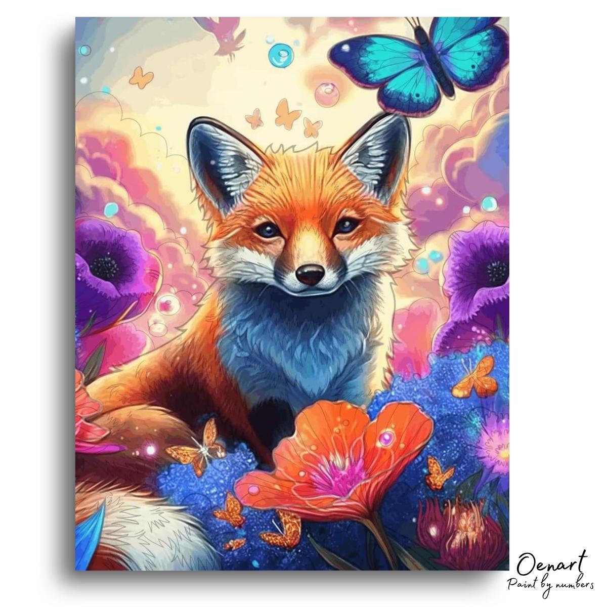 Fox & Butterflies: Paint By Numbers Kit