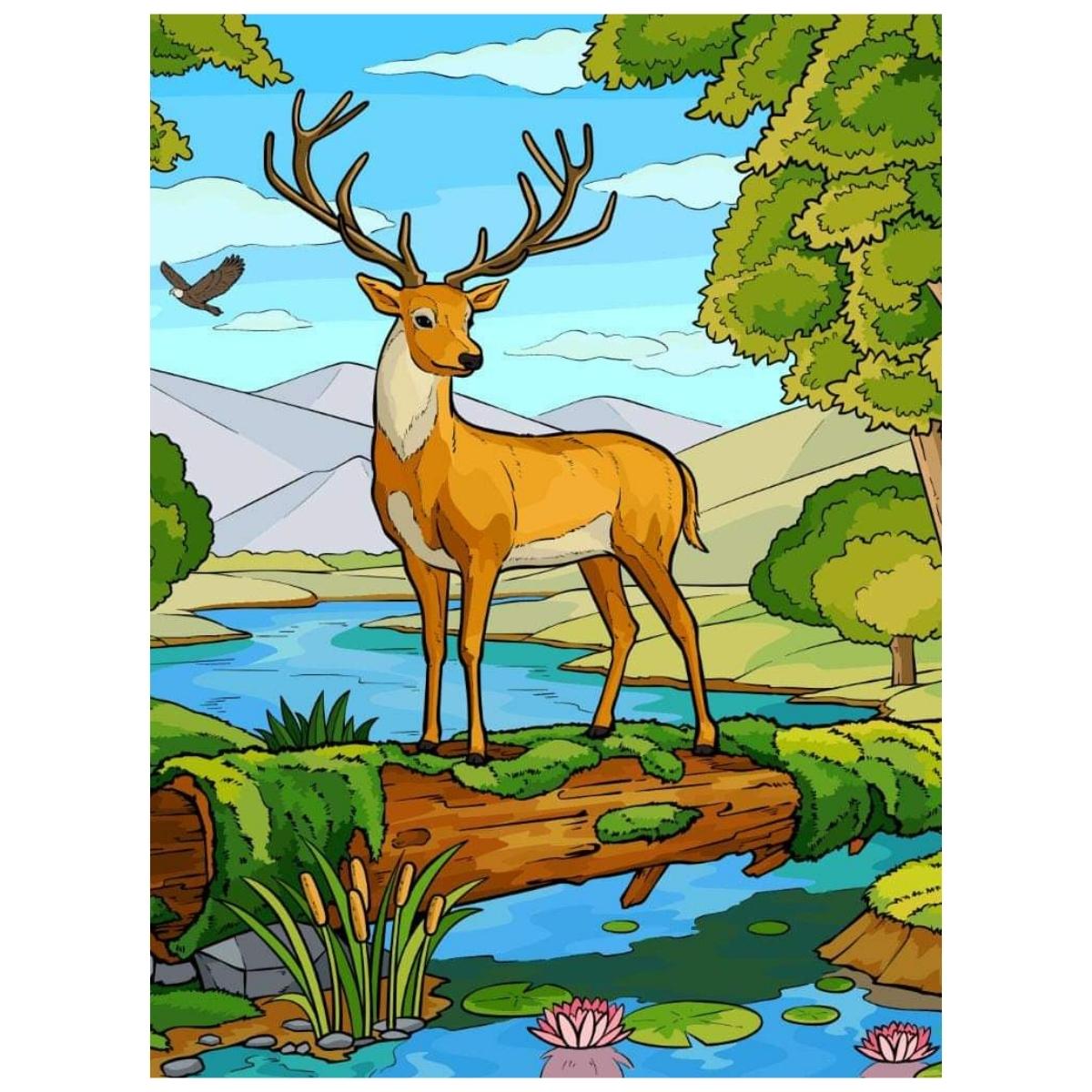 Friendly Deer: Paint By Numbers Kit