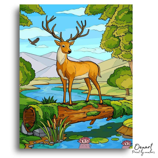 Friendly Deer: Paint By Numbers Kit