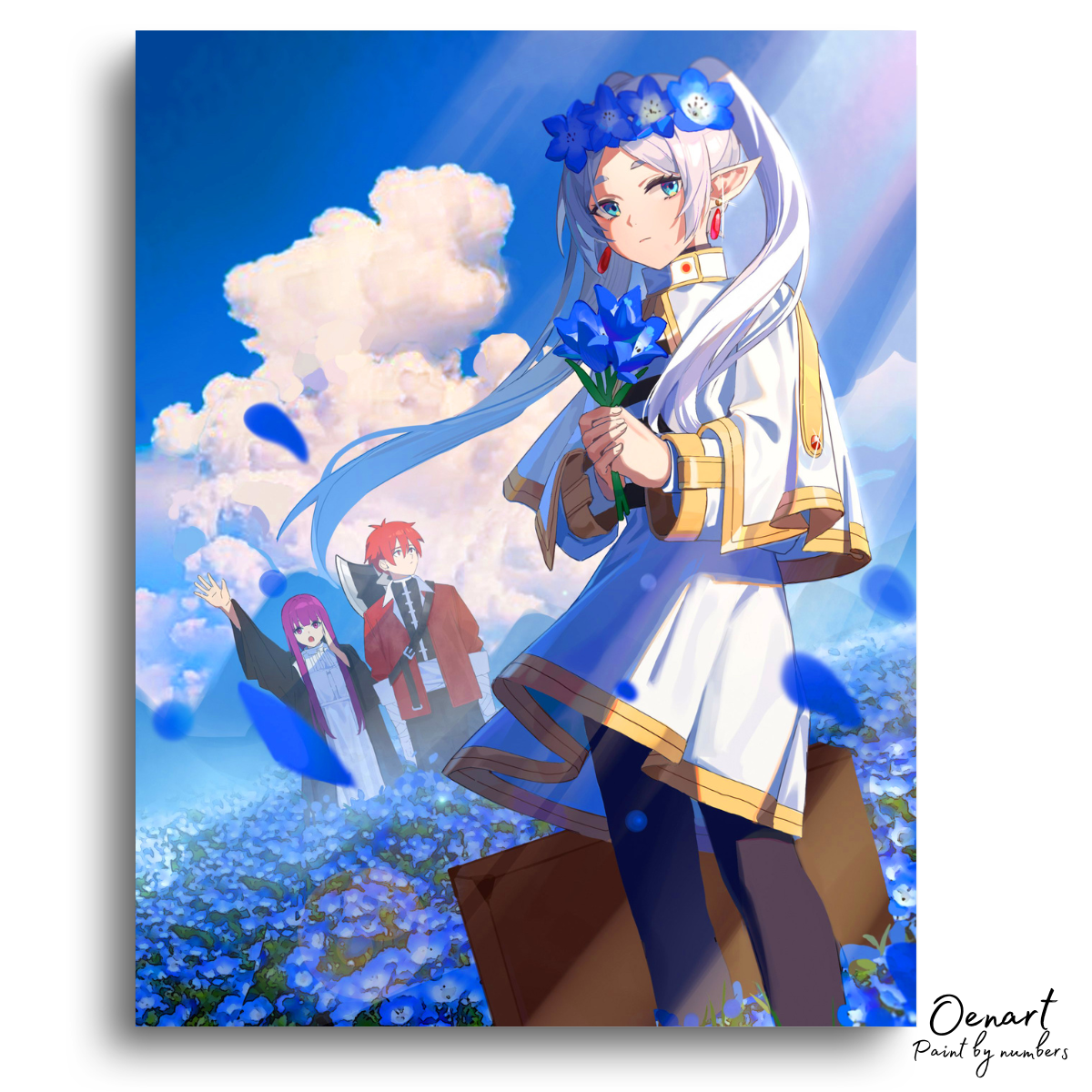 Frieren Beyond Journey's End: Blue Moonweed Field - Anime Paint By Numbers Kit