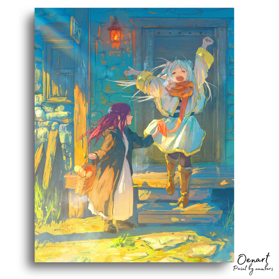 Frieren Beyond Journey's End: Fern & Frieren Sleepy - Anime Diamond Painting