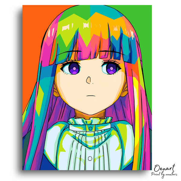 Frieren Beyond Journey's End: Fern Pop Art - Anime Paint By Numbers Kit