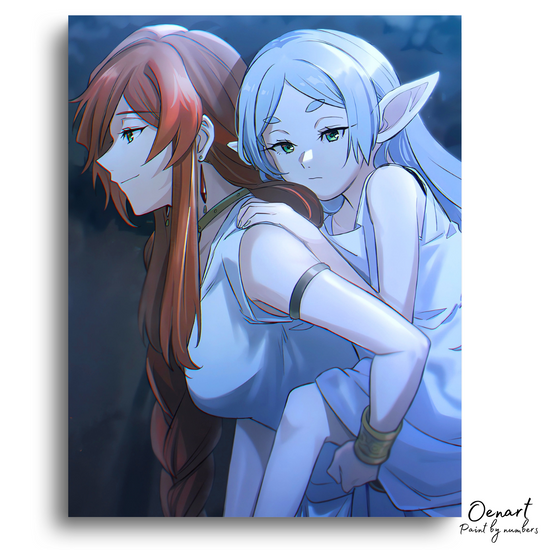 Frieren Beyond Journey's End: Flamme & Frieren - Anime Diamond Painting