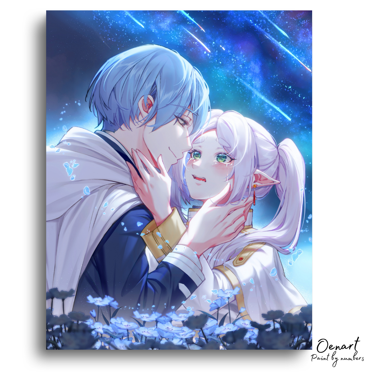 Frieren Beyond Journey's End: Frieren & Himmel Kiss - Anime Paint By Numbers Kit