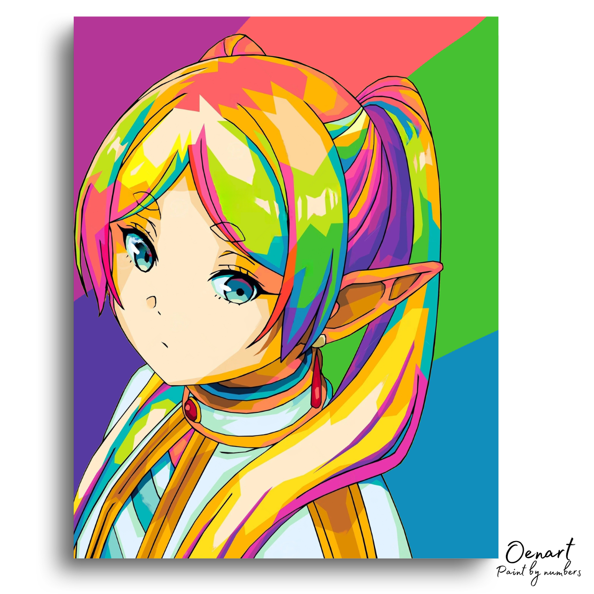 Frieren Beyond Journey's End: Frieren Pop Art - Anime Paint By Numbers Kit