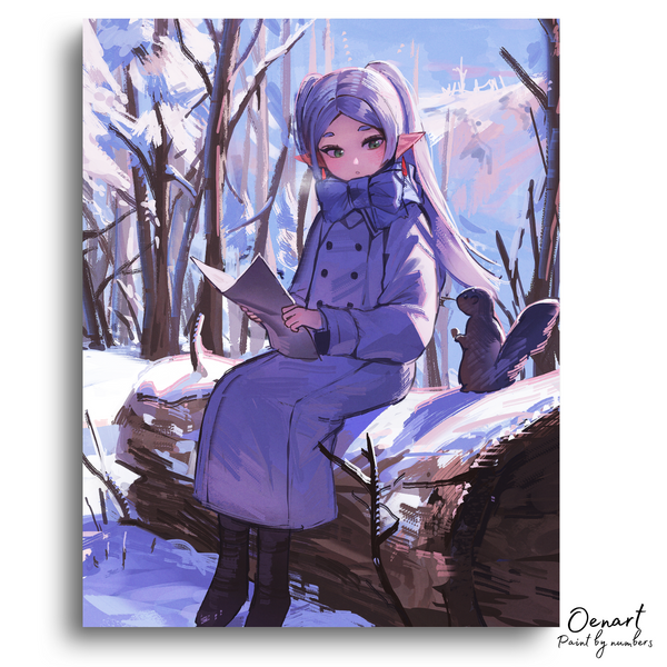 Frieren Beyond Journey's End: Frieren in The Snow - Anime Paint By Numbers Kit