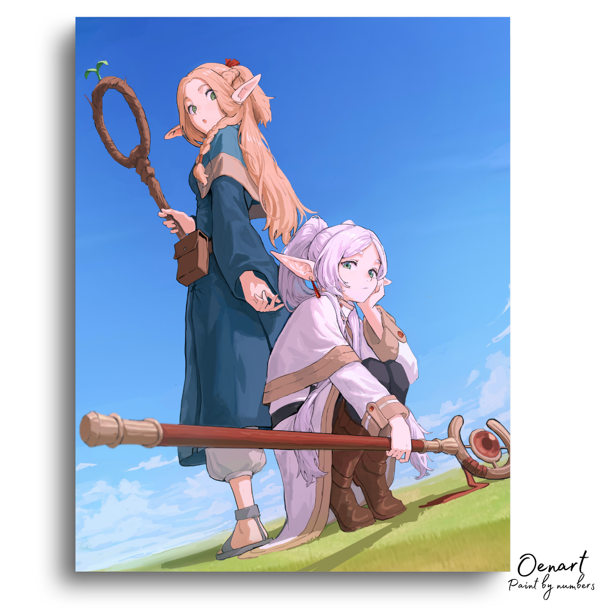 Frieren Beyond Journey's End: Marcille and Frieren - Anime Paint By Numbers Kit