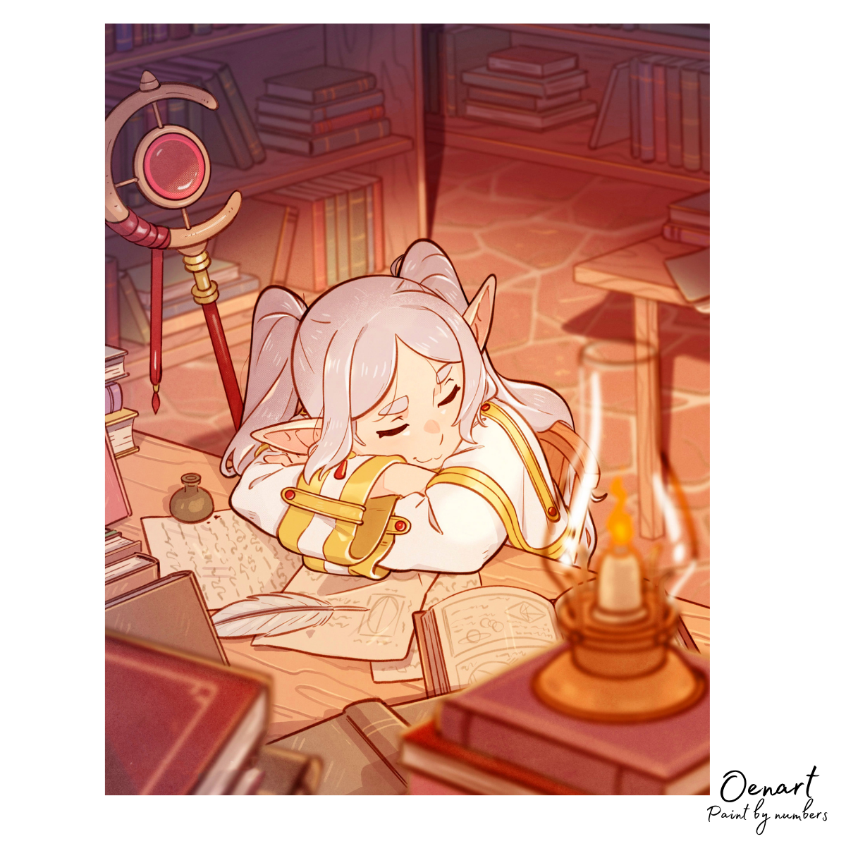 Frieren Beyond Journey's End: Sleep - Anime Diamond Painting