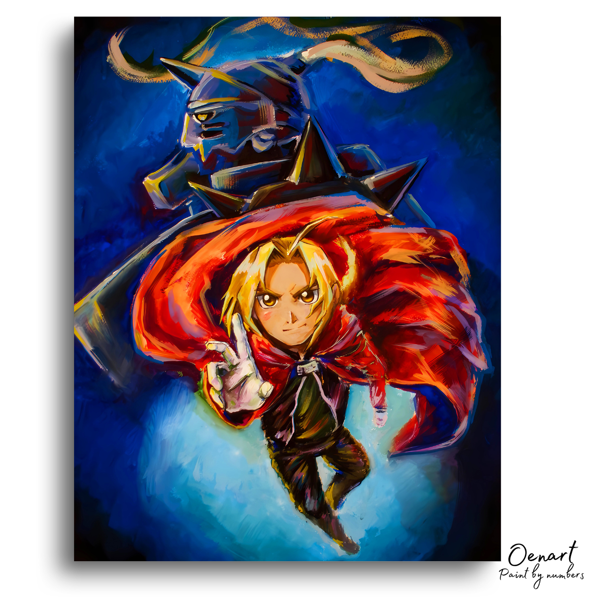 Fullmetal Alchemist Brotherhood: Edward & Alphonse Fanart - Anime Paint By Numbers Kit