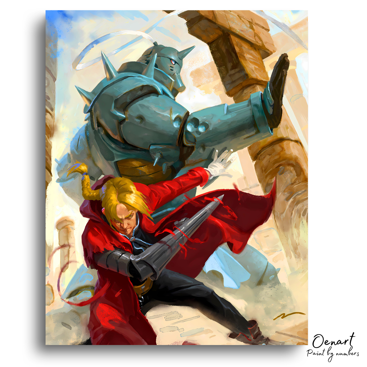 Fullmetal Alchemist Brotherhood: Edward and Alphonse - Anime Paint By Numbers Kit