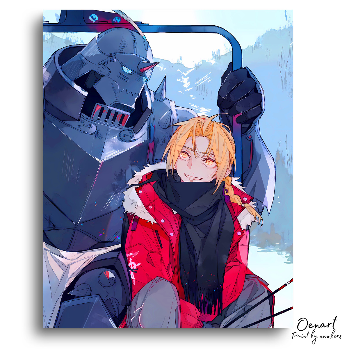 Fullmetal Alchemist Brotherhood: Edward and Alphonse Fanart - Anime Paint By Numbers Kit