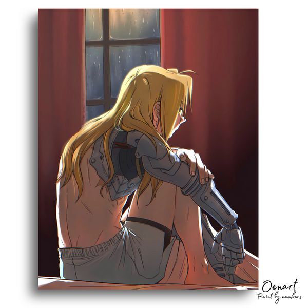 Fullmetal Alchemist Brotherhood: Sad Edward - Anime Paint By Numbers Kit