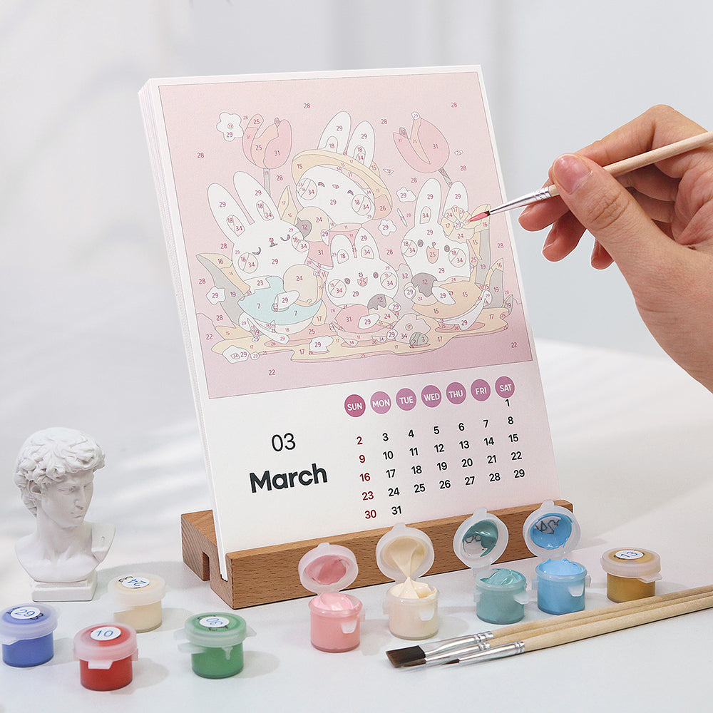 Fun Animal Calendar Paint by Numbers Kit