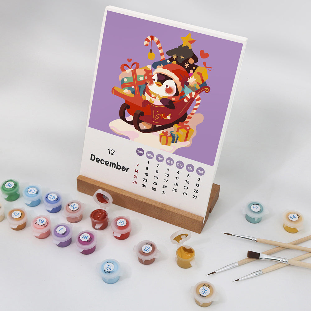 Fun Animal Calendar Paint by Numbers Kit