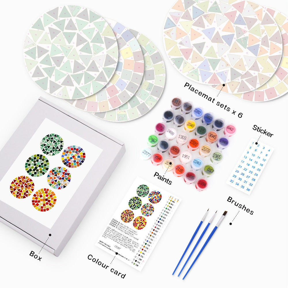 Geometric Mosaic Placemat Paint Kit