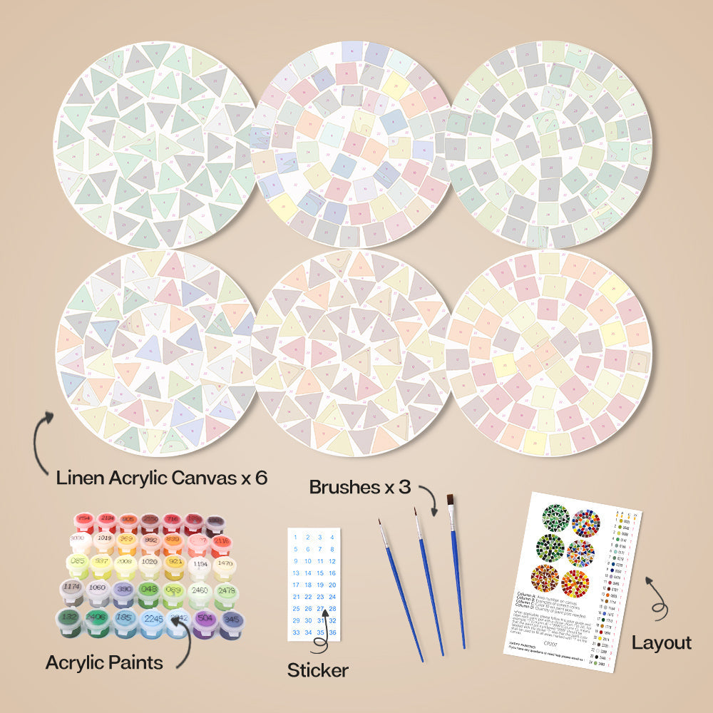 Geometric Mosaic Placemat Paint Kit