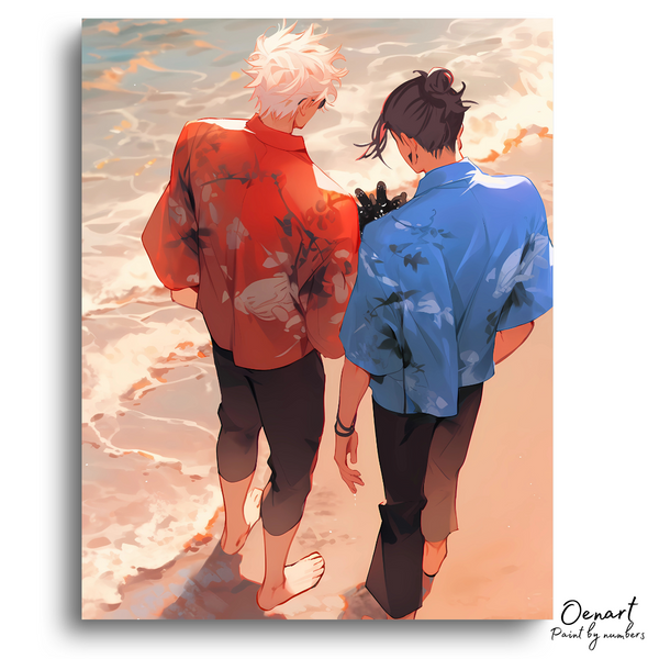 Jujutsu Kaisen: Gojo and Geto on The Beach - Anime Paint By Numbers Kit