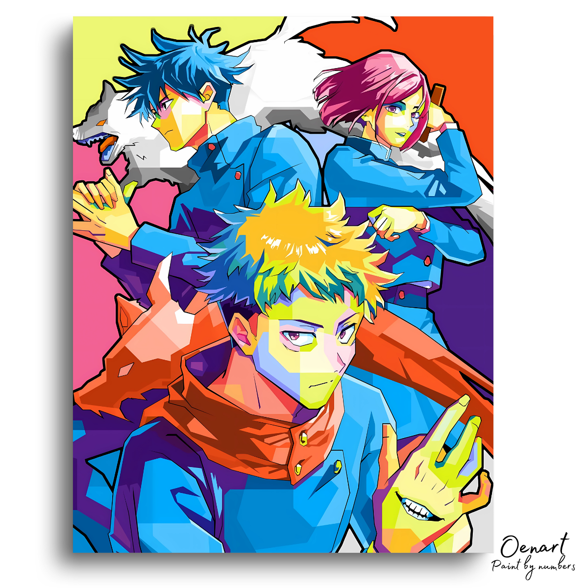 Jujutsu Kaisen: Yuji Nobara Megumi - Anime Diamond Painting