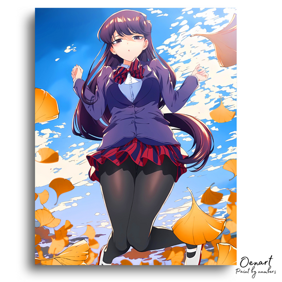 Komi Can't Communicate: Cute Komi Jumping - Anime Diamond Painting
