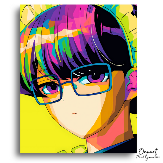 Komi Can't Communicate: Komi with Glasses - Anime Paint By Numbers Kit