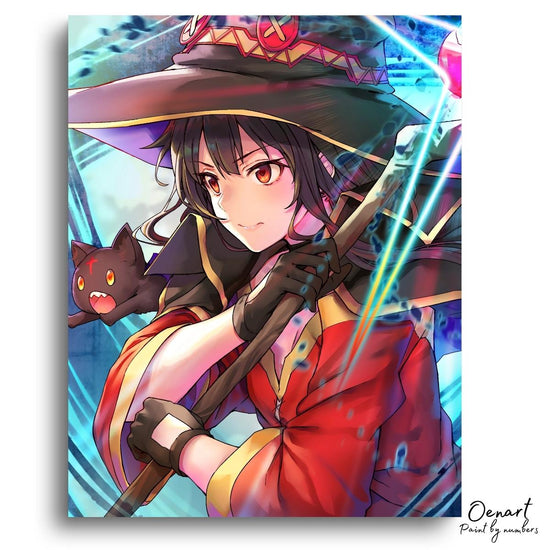 KonoSuba: Megumin' Cat - Anime Diamond Painting