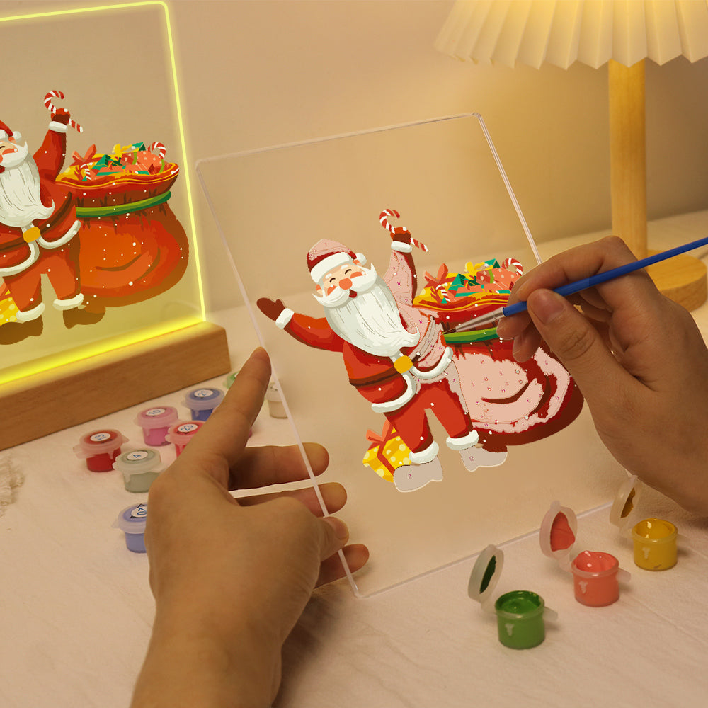 LED Santa & Gift Paint by Numbers Kit