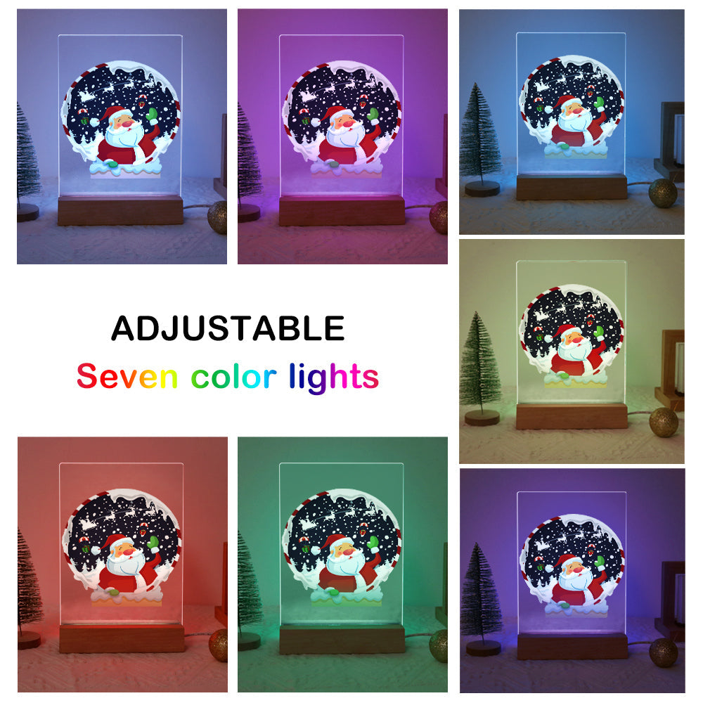 LED Santa Snow Globe Paint by Numbers Kit